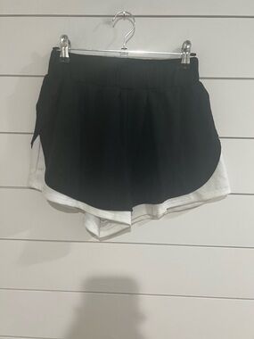 BiBi Black and White Layered Athletic Shorts